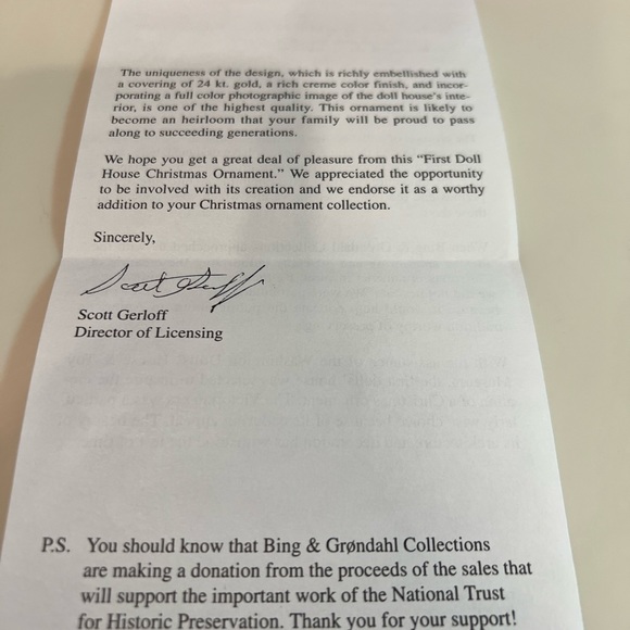 Rare! Bing & Grondahl Doll Houses Christmas Ornament Collection. - Picture 6 of 7